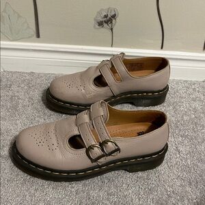 Dr. Martens Double Strap Mary Jane Loafers - Taupe